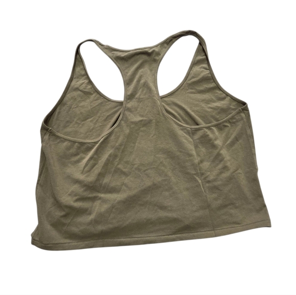 Skims New Vintage Cropped Tank Top Racerback Shirt Army Green 4X NWT - Picture 4 of 6